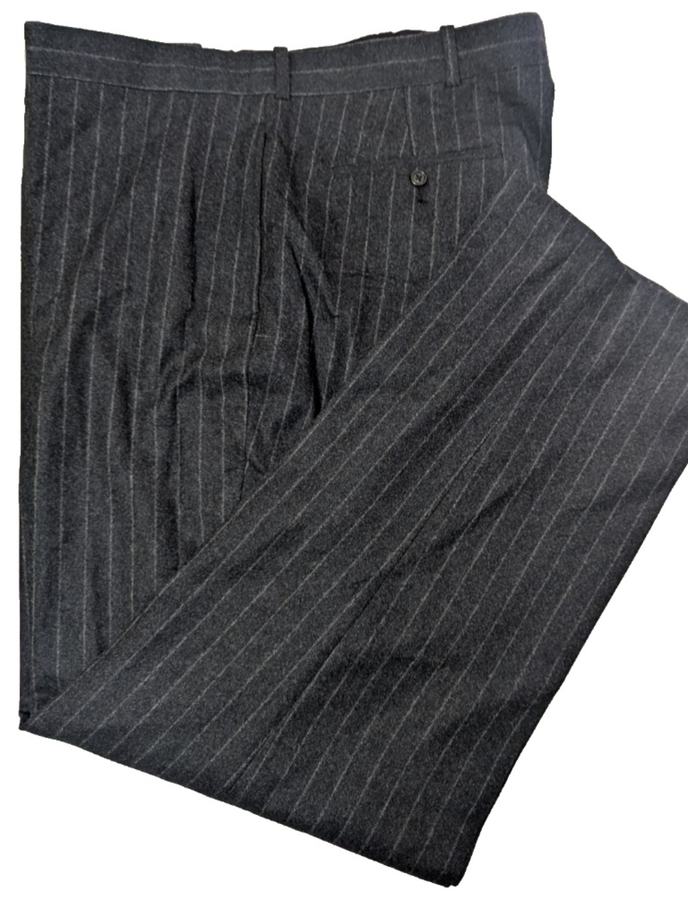 POLO Ralph Lauren gray pinstripe wool /cotton dress pants 42x32 New with tags